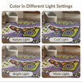 thumbnail image 7 of ODIKA 5'x7' Ultra-Soft Area Rug, Purple Green Abstract Geometric Whimsy Design Eclectic Mix of Spirals and Motifs Washable, Bare feet friendly, Silk-Touch for Bedroom Home office, 7 of 7