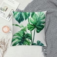 thumbnail image 2 of Acheng Short Plush Pillowcase 1 Piece - Palm Leaves with Lush Branches and Leaves, Tropical Jungle Palm Leaves with Charming Colors White, 2 of 5