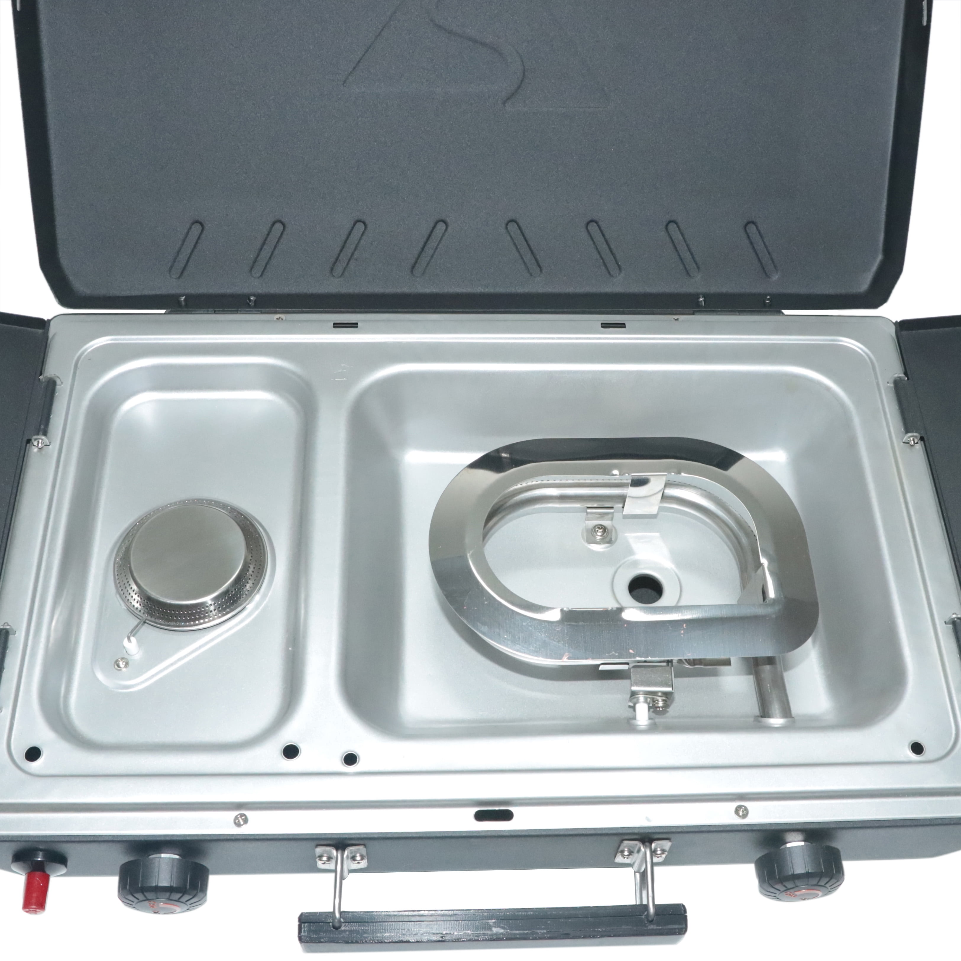 Ozark Trail 2-Burner 2-in-1 Portable Propane Outdoor Camp Stove and Grill