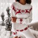 thumbnail image 1 of Suéteres de punto de Navidad para mujer, prenda de punto Jacquard con estampado de alces, jersey de manga larga con cuello redondo, Top suave y cálido, ropa Y2K 2024, 1 of 4