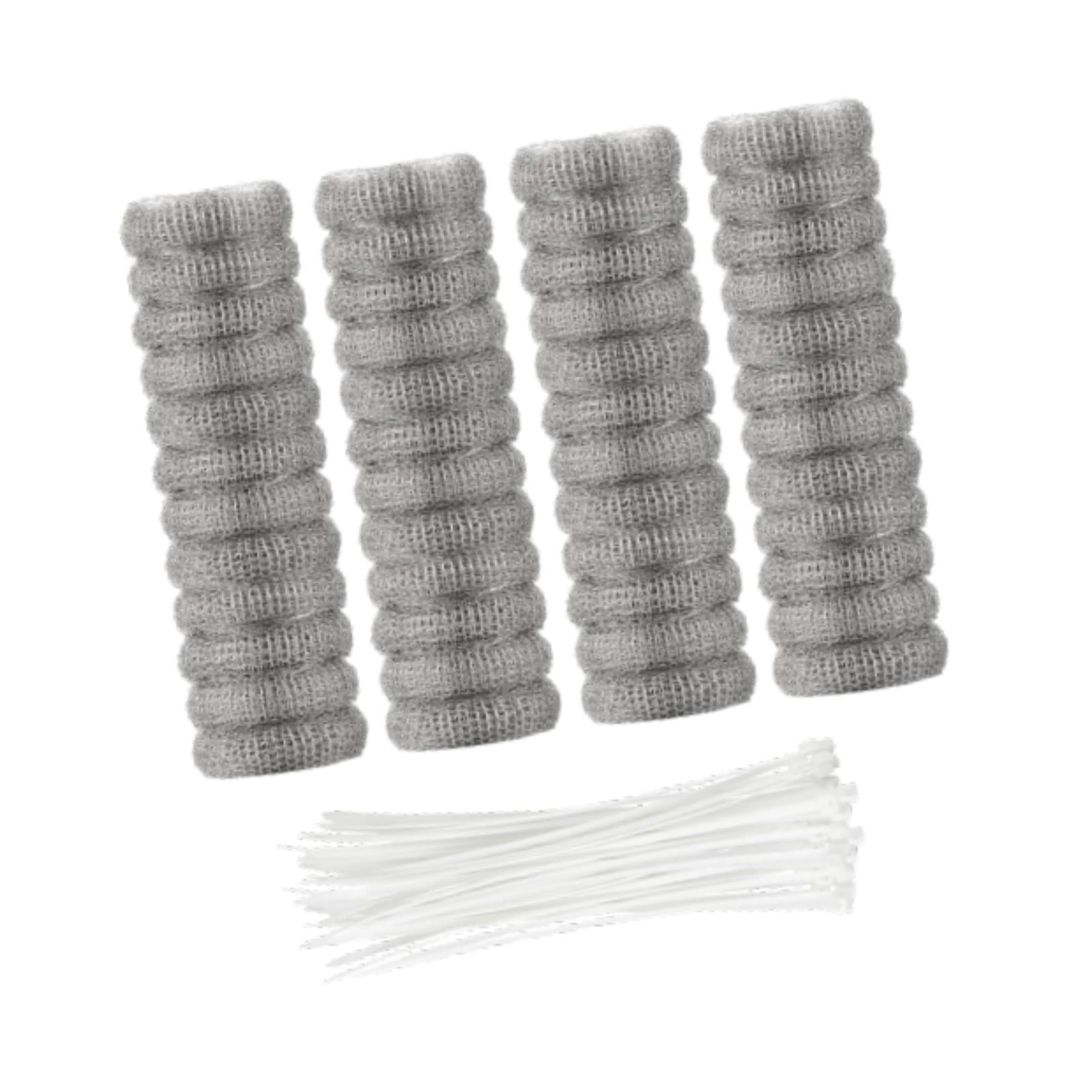 Tongina 48x Washing Machine , Laundry Mesh Washer Hose Filter, Easy to Remove Stainless Steel and Cable Ties