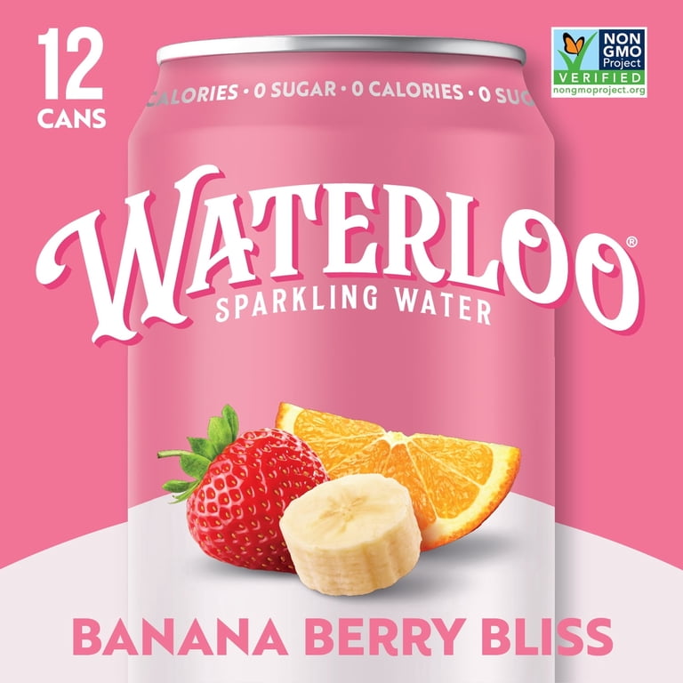 Waterloo Banana Berry Bliss Sparkling Water, 12 fl oz, 12 Pack photo 5