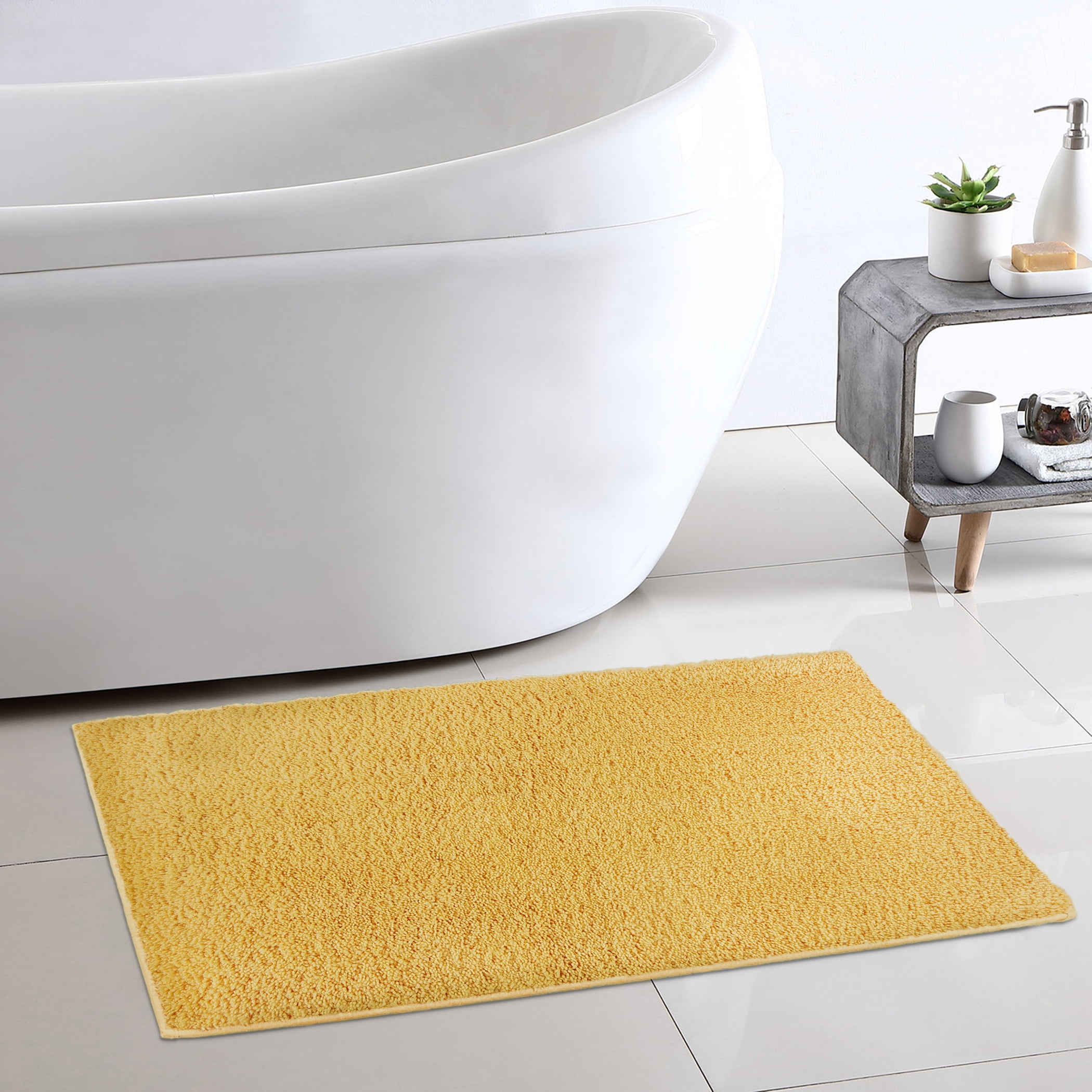 Mainstays Performance Recycled Polyester Bath Rug 24x40" Golden Curry