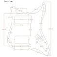 thumbnail image 2 of 11 Holes HH Guitar Pickguard Humbucker Scratch Plate for ST SQ Electric Guitars Black, 2 of 6