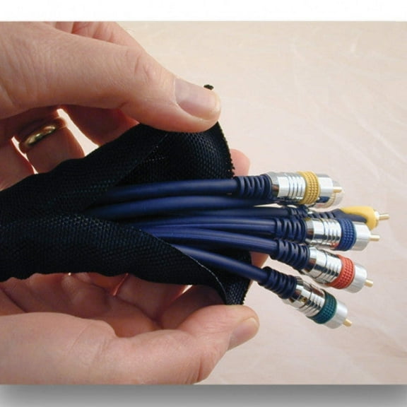 1.5 inch SNAKESKIN Wire  Cable Cover - black - 25 feet