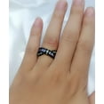 thumbnail image 6 of Matching Rings Couple Ring Black Gold Plated 1CT Purple CZ Women Wedding Ring Set, 6 of 7