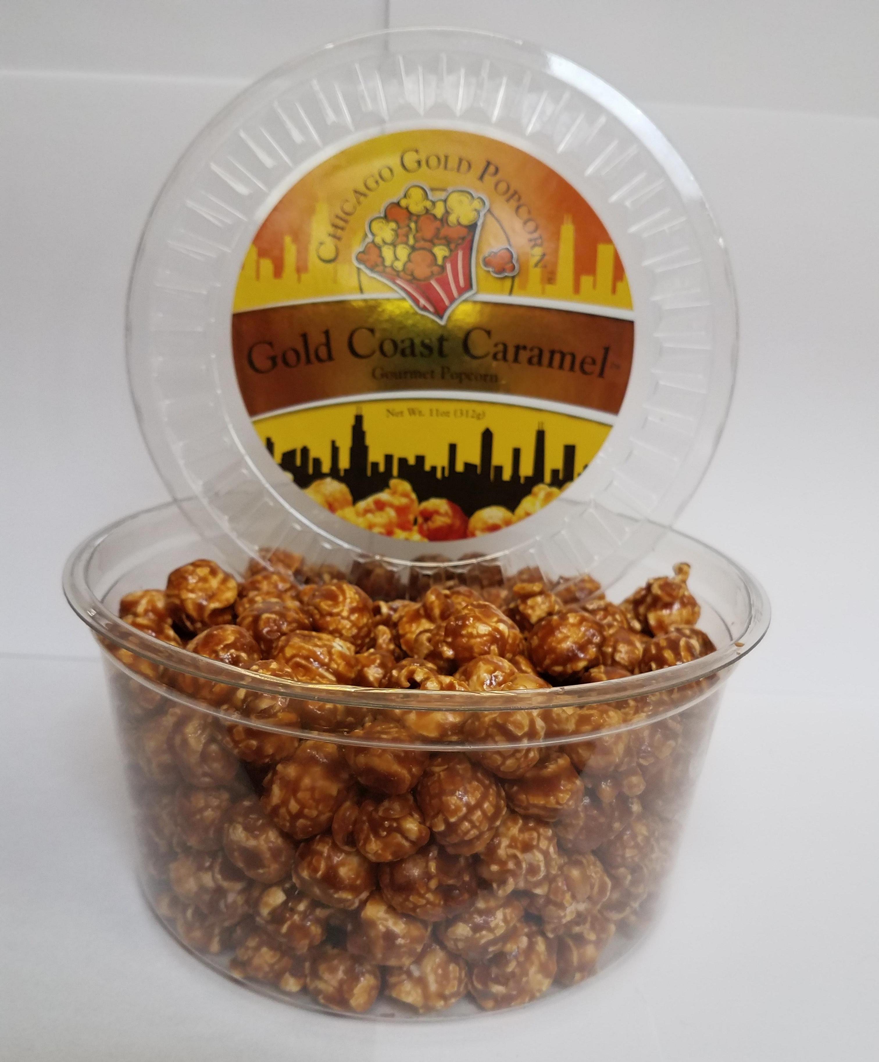 Chicago Gold Popcorn Gold Coast Caramel Popcorn Tub