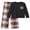 Brown White Plaid, variant on MINTREUS Womens Pajama Sets Long Sleeve Pj Set Soft Two Piece Sleepwear Set with Pockets