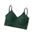 thumbnail image 4 of Blmnix Women's Bras Cami Cotton Bras Push Up Bra Green Bralette Spaghetti Straps Womens Sports Bras, 4 of 5