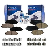Detroit Axle - Front and Rear 6pc Brake Pads Kit for Chrysler Town & Country Dodge Grand Caravan Journey Ram C/V VW Routan, 4 Ceramic Brake Pads Replacement