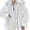 White, variant on Elainilye Fashion Womens Coats Plus Size Winter Warm Loose Plush Fleece Jacket Zip Hooded Jacket Coat,Black