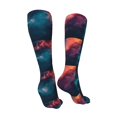 thumbnail image 3 of Kdxio Cosmic Paint Swirl Funny Silky Novelty Funky Long Knee High Socks Soft 3D Print Cosplay Crazy Stockings for Men Women, 3 of 8