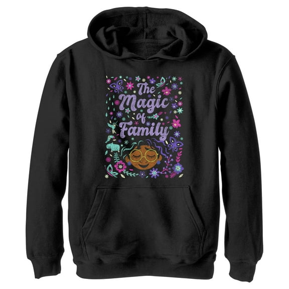 Boy's Encanto Mirabel The Magic of Family  Pull Over Hoodie Black Medium
