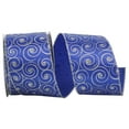 thumbnail image 1 of Reliant Ribbon - 92421W-050-40F, Jewel Swirl Dots Wired Edge Ribbon, Royal, 2-1/2 Inch, 10 Yards, 1 of 1