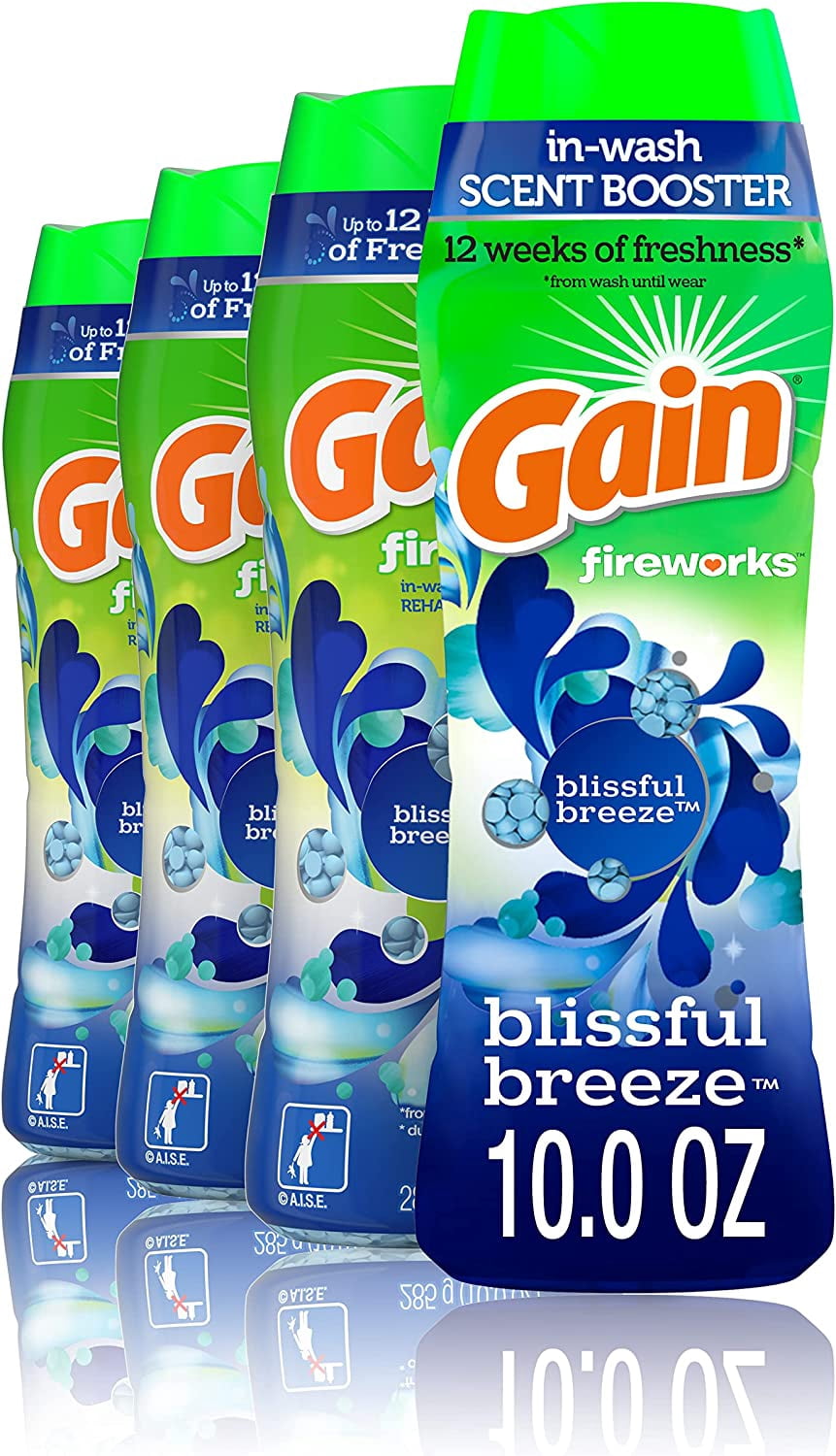 GAIN Fireworks Laundry Scent Booster Beads for Washer, Blissful Breeze