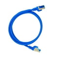 thumbnail image 2 of QualGear RJ45 Cat 7 Ethernet Patch Cable, 10Gpbs High-Speed Cable, 600MHz, Triple-Shielded, Round, 3 Feet, Blue, 2 of 5