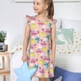 thumbnail image 4 of Fotbe Dinosaur Vestido de Dormir para Niñas de 3 a 10 Años, Mangas Cortas, Estilo Princesa, Pijama Camisón con Mangas Voladas-X-Large, 4 of 6