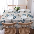thumbnail image 5 of Blue Grey Eucalyptus Rectangle Tablecloths 60x84,Fall Botanical Floral Leaves Beige Table Cloth Table Cover Indoor/Outdoor Tabletop Decor for Wedding Holiday Party Dinner Baby Shower, 5 of 7
