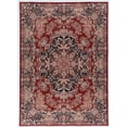 thumbnail image 2 of Contemporary Home Living 3.25' x 5' Floral Medallion Area Throw Rug - Red and Navy Blue, 2 of 8