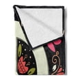 thumbnail image 2 of Hippie Soft Flannel Fleece Throw Blanket, Graphic Peace Sign with Flower Shapes Sixties and Seventies Pacifism or, Cozy Plush for Indoor and Outdoor Use, 50" x 70", Multicolor, by Ambesonne, 2 of 5