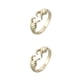 thumbnail image 1 of Guardurnaity Anillo de apertura Ajustable Boda Elegante Joyería exquisita Aleación de zinc Moda Compromiso Decoración Amistad Regalo Oro Oro 2piezas, 1 of 6