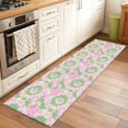 thumbnail image 2 of 2'x6' Rug Runners for Hallways Kitchen, Pink Teal Non Slip Entryway Beside Floor Carpet Runner, Modern Tie Dyeing Contemporary Abstract Art Washable Laundry Room Bedroom Throw Rugs Mat for Family Pet, 2 of 8