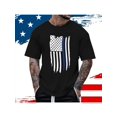 thumbnail image 1 of 1776 American Patriotic USA Flag T Shirt 4th of July Shirt Independence Day Men T-Shirt Gift Tops Graphics Casual Crew Neck Shirts Tee, 1 of 5