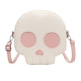thumbnail image 1 of Bolso Cruzado Con Calavera para Mujer Correa Ajustable Halloween Con Dibujos Animados (Beige), 1 of 9