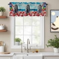 thumbnail image 2 of Puerto Rico Valance Curtain Flag Frog Star Stripes Architecture Althea Port Window Valances Rod Pocket Short Curtains Window Treatments for Kitchen Bedroom Bathroom Laundry 60" x 14", 2 of 9