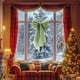 thumbnail image 5 of Adornos navideños, adornos navideños, regalos navideños, adornos navideños, lazo de nieve, adornos para árboles de Navidad, diseño de escenas de belleza para ventanas colgantes, lazo de malla, 5 of 6