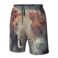 thumbnail image 4 of Logiee Elephant in Smoke Print Mens Swim Trunks Quick Dry Board Shorts,Breathable Hawaii Beach Shorts Swimwear Bathing Suits-XX-Large, 4 of 6