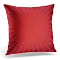 thumbnail image 1 of BOSDECO Coloré Éclat Rouge Ray Sunburst Style Abstrait Taie d'Oreiller à Rayures Taie d'Oreiller Housse de Coussin 20x20 Pouces, 1 of 1