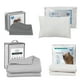 thumbnail image 1 of Colcha individual Acabado Ultrasónico Trinity Gris Perla + Protector de colchón + Juego de Sábanas + Almohada Frosty, 1 of 8