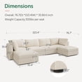 thumbnail image 2 of Marrber 153.4” U-Shaped Modular Sectional Sofa Couch with Extra Deep Corduroy Seats and Ample Storage, Perfect for Large Living Room, Beige, 2 of 11