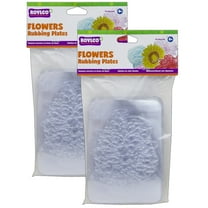 Flowers Rubbing Plates, 16 Per Pack, 2 Packs