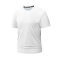 thumbnail image 2 of Daiosportswear Men's Short Sleeve T-Shirt Quick Dry Workout Athletic Running Swim Tops Tee Rash Guard Performance Shirts White XL(XL), 2 of 5