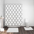 thumbnail image 1 of CNKOO Shower Curtain Sets with Non-Slip Rugs  Toilet Lid Cover and Bath Mat  3D Digital Printing Shower Curtains with 12 Hooks  Waterproof Bath Curtain  Navy Blue, 1 of 4