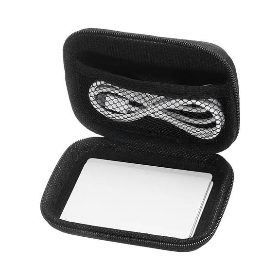 Protective Travel Case, Black Rectangle Small Hard EVA Case - Travel Card Games Case