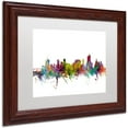thumbnail image 2 of Trademark Fine Art 'Tulsa Oklahoma Skyline' Canvas Art by Michael Tompsett, White Matte, Wood Frame, 2 of 4