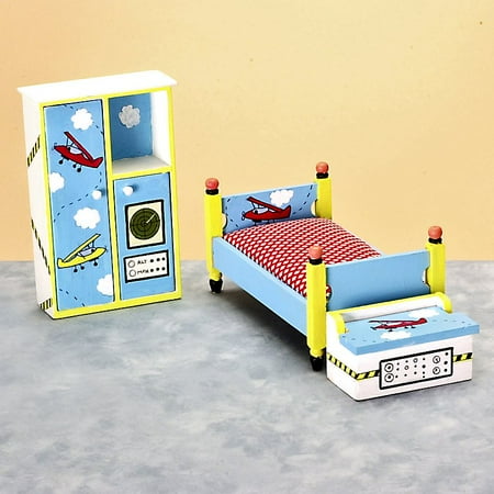 Flyer Bedroom Dollhouse Miniature Set