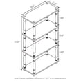 thumbnail image 5 of Furinno 23.6 W x 11.6 D x 43.25 H 4-Shelf Decorative Shelves, Sonoma Oak and White, 5 of 5