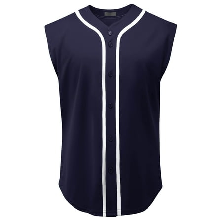Ma Croix Mens Casual Sleeveless Baseball Jersey Team Vest