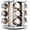 Silver-12Jar, variant on Revolving Spice Rack Organizer with 12 Jars, Countertop Spice Seasoning Rack Tower with 12 Glass Jar Bottles Refillable for Kitchen Cabinet, Stainless Steel, Black