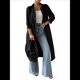 thumbnail image 2 of Camisas Casuales de Media con Botones para Mujer, Blusas Largas con Solapa , Tops Negro XL, 2 of 9