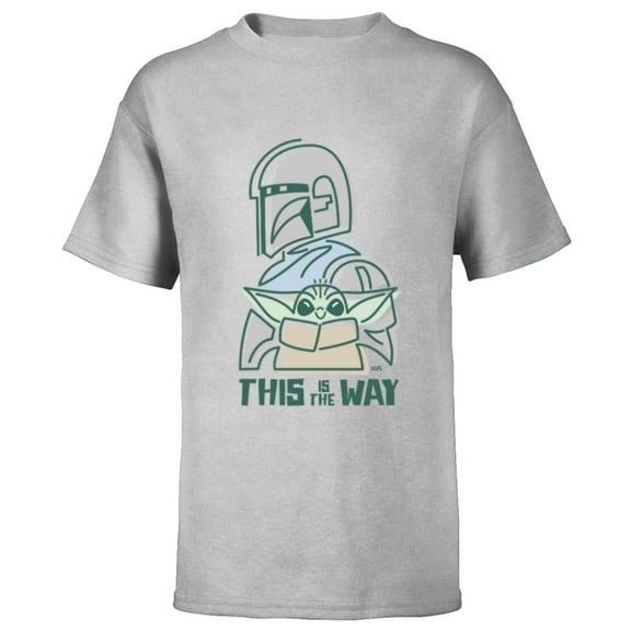 Star Wars The Mandalorian and Grogu This is the Way Cute - Short Sleeve T-Shirt for Kids - Customized-Athletic Heather