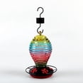 thumbnail image 3 of Colorful Bird Waterer Bird Feeder Anti-Ant Hook Stained Glass Feeder Suitable for Outdoor Hanging, 3 of 6