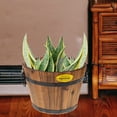 thumbnail image 2 of Tineasur Balcony Planters Wooden Flower Pot Coffee Wood 1Pack, 2 of 7