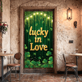 thumbnail image 4 of Lucky in Love Green Clover Backdrop Party Wedding Event Decoration Background Hanging Display Sign Celebration Photography Prop, 4 of 4
