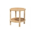 thumbnail image 2 of Baxton Studio Bella Modern Bohemian Natural Brown Mahogany Wood and Natural Rattan 2-Tier End Table, 2 of 7