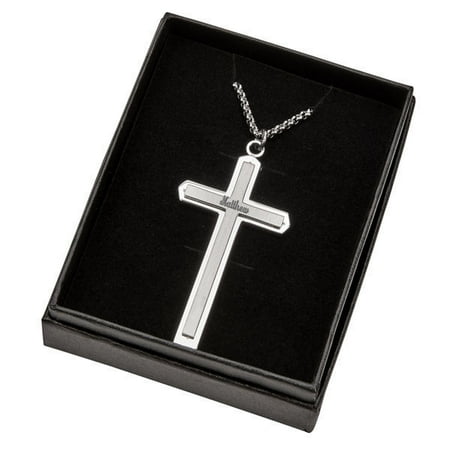 Personalized Stainless Steel CROSS Pendant W/18" Chain